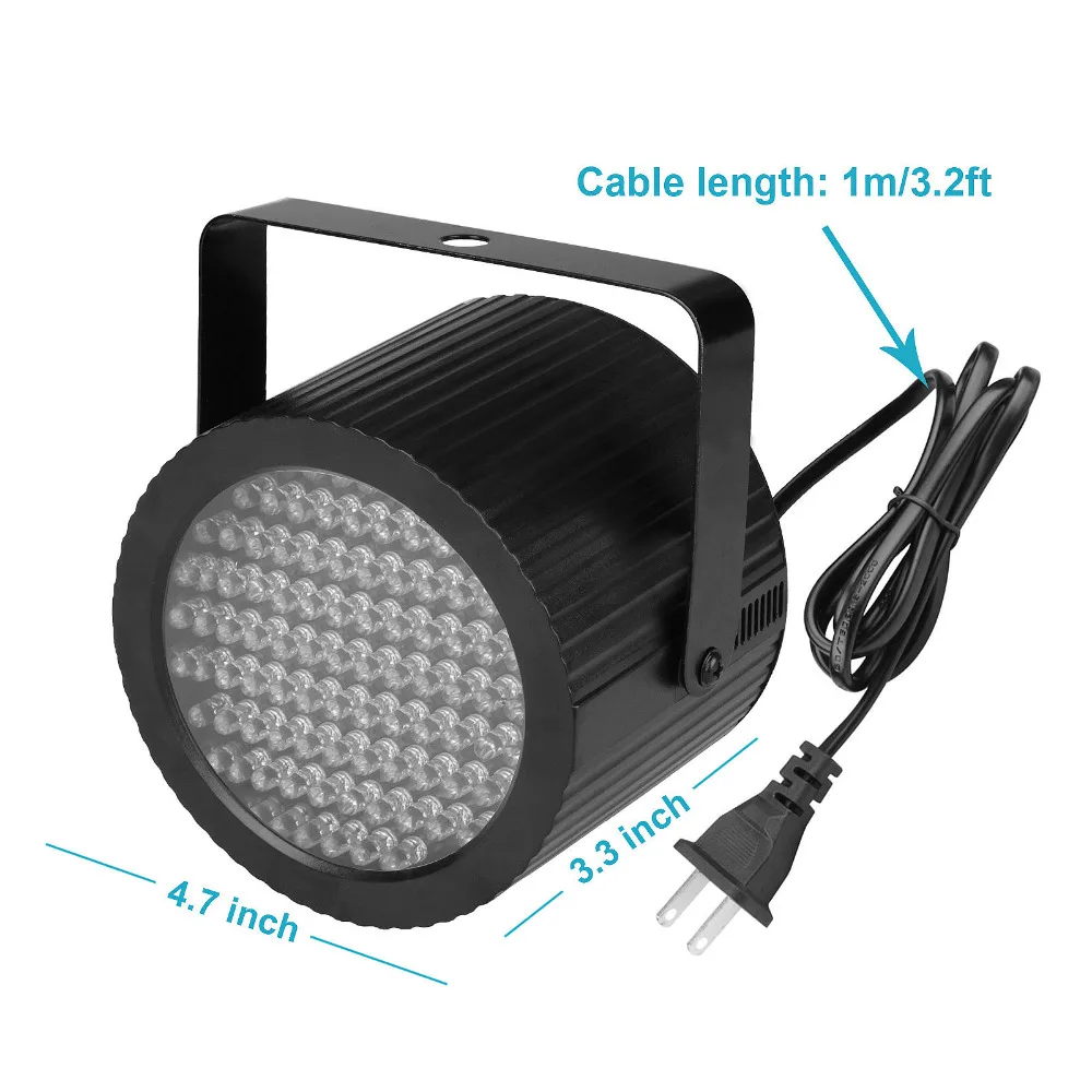 TSSS 86 RGB LEDs Par Lighting Bright Mini Stage Light with DMX512 Control Sound Activation for Party Celebration KTV Bar |