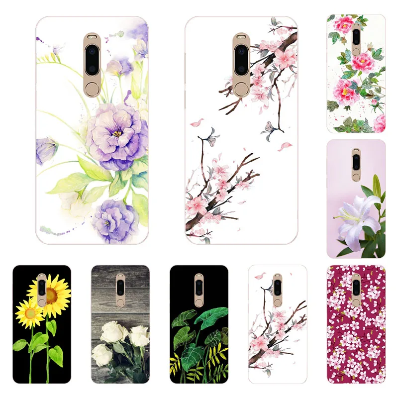 meizu note 8 Case Silicon Colorful flower Painting Soft TPU Back Cover for m8 Phone protect cases shell |