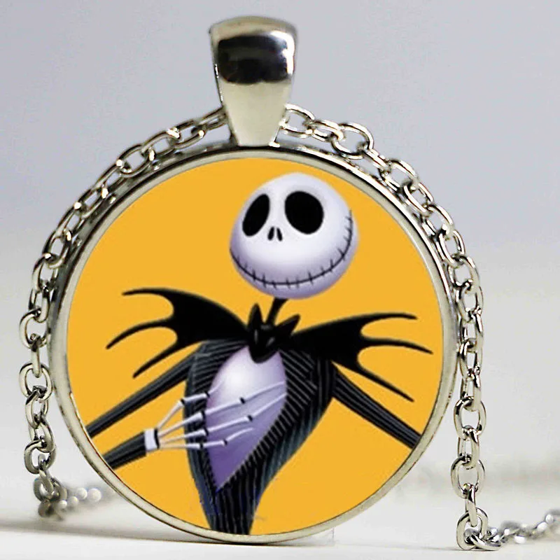 Оптовая продажа ожерелье серебряного цвета Cabocon Кошмар перед Рождеством