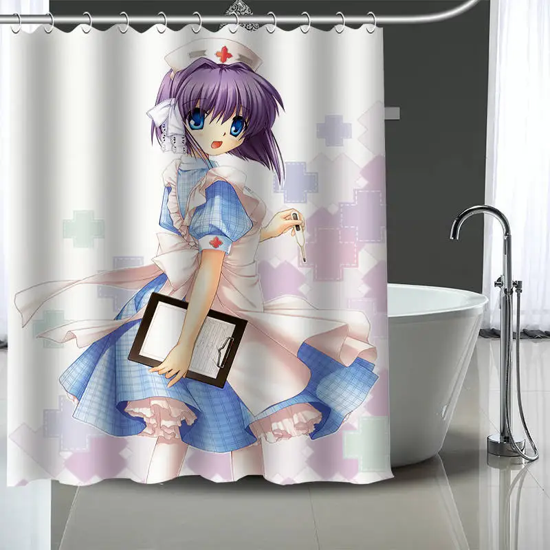 Новинка занавески Clannad на заказ для ванной из полиэстера водонепроницаемая