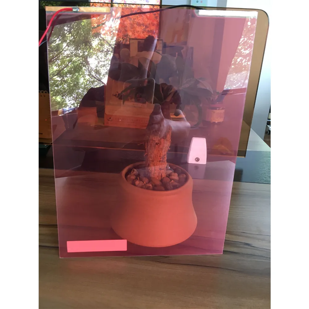 Красный Переключаемый смарт образец пленки PDLC размер 210 мм * 297 для экрана задней