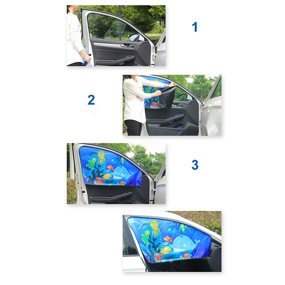 Автомобильный мультяшный детский Магнитный чехол для автомобиля солнцезащитный