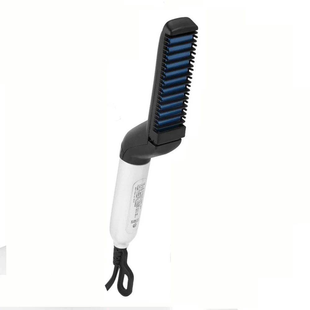 From USA warehouse Мужской утюжок для бороды и волос, быстрый выпрямитель для бороды, гребень для завивки волос, щипцы для завивки волос, электрический инструмент для укладки волос, подарочная упаковка - Цвет: From USA warehouse