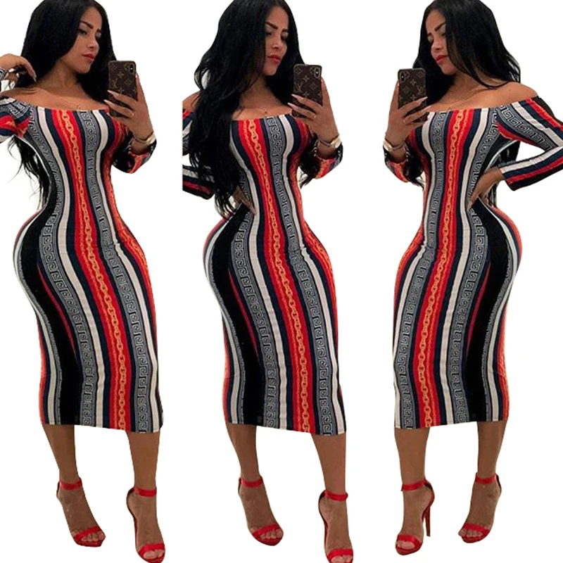 Модные женские с длинным рукавом Bodycon Повседневные Вечерние вечернее платье для клуба