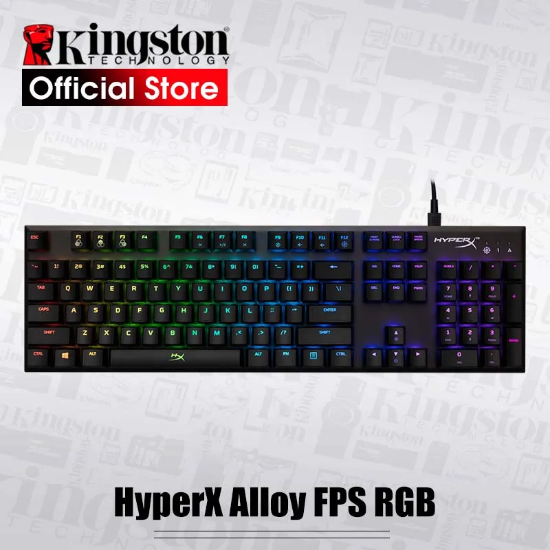 Клавиатура KINGSTON HyperX Alloy FPS RGB для киберспорта игровая клавиатура с металлической