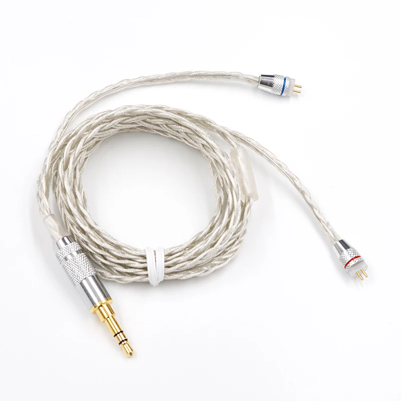 KZ ZS10 2Pin Плетеный посеребренный кабель выделенный 2PIN обновления для ZSA/ZS4/ZS5/ZS6/ED16