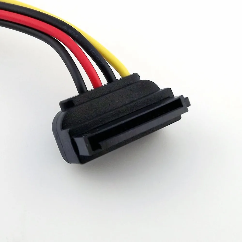 20x IDE 4 контактный разъем Molex к SATA 15 90 градусов прямоугольный адаптер питания для