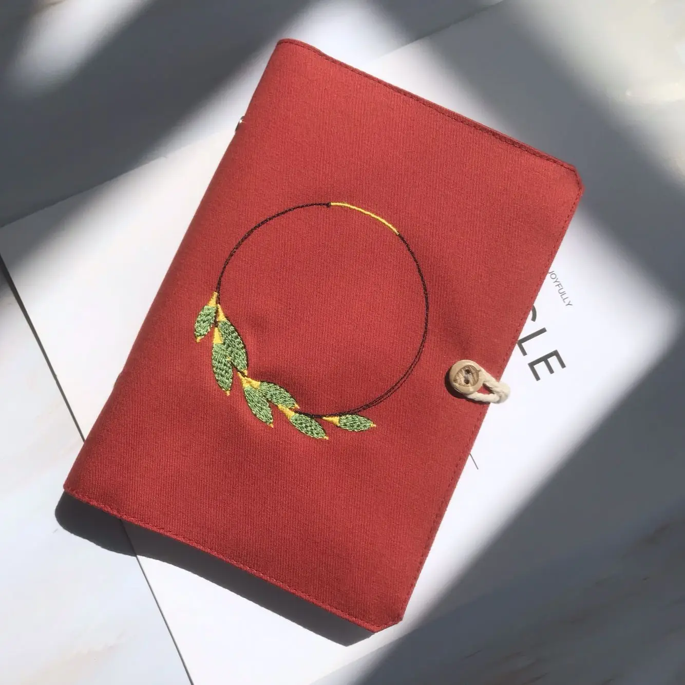 Вышивка Ткань Искусство 6 отверстий спиральное кольцо свободные-блокнот со съемными листами пустая линия сетка точки ежедневно неделя план дневник Обложка для ежедневника