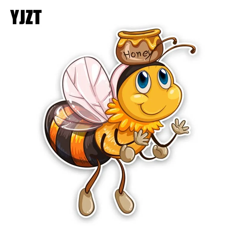 YJZT 15.7CM*19.3CM Bees Top The Honey Jar PVC Car Sticker Personality Decal 12-300675 | Автомобили и мотоциклы