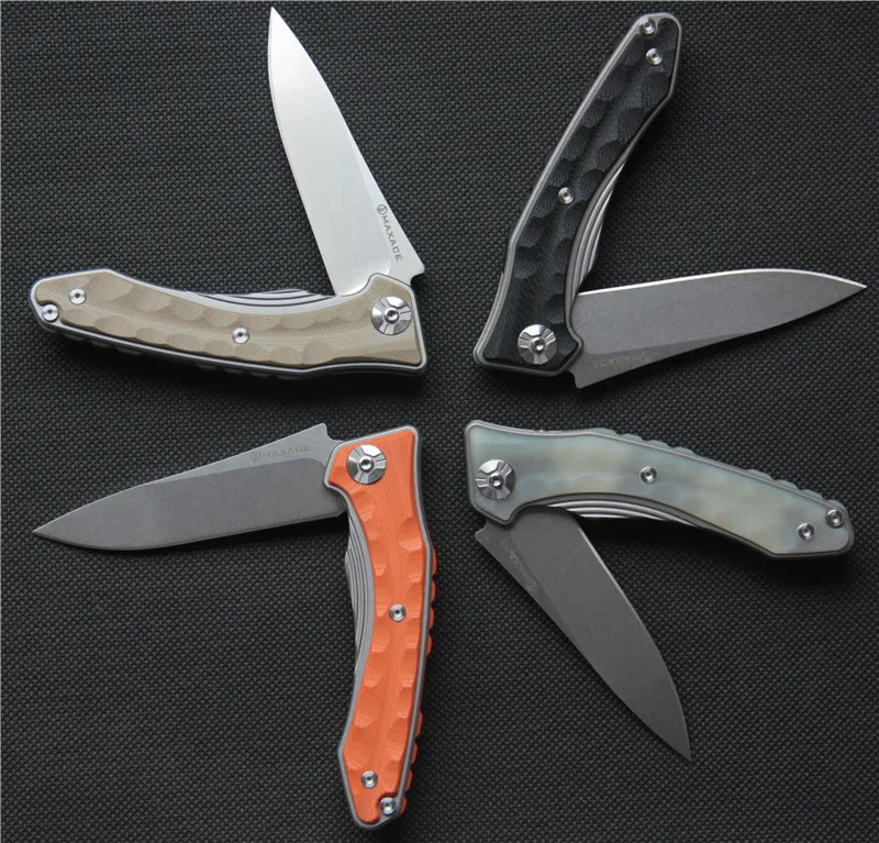 MAXACE Полуночный Кот Фанатик Складной нож 440C стальное лезвие G10 Ручка Открытый Отдых Охота Открытый фрукты Ножи EDC инструменты