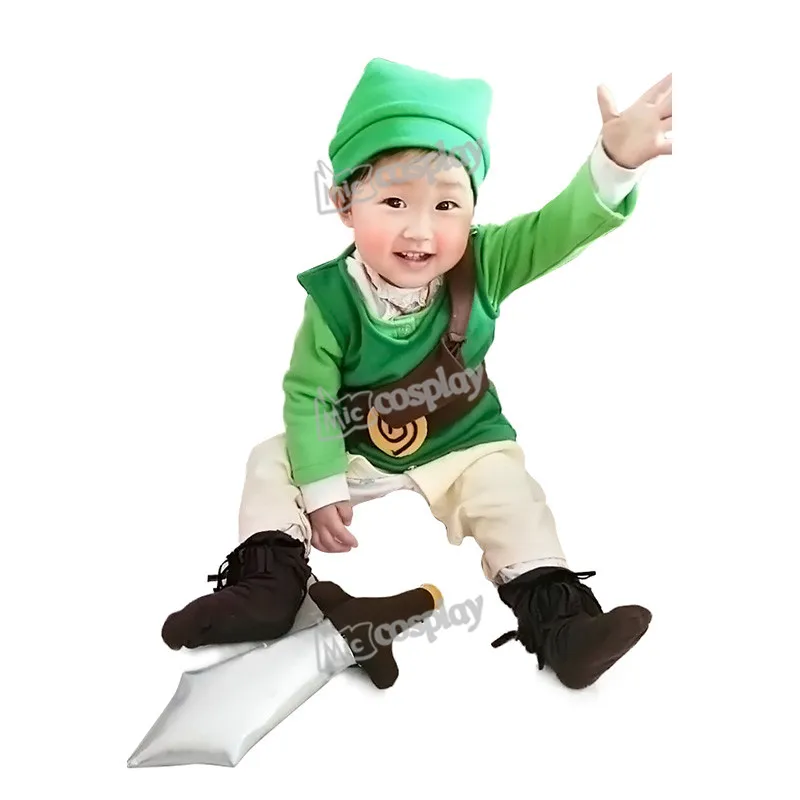 Аниме Легенда о Зельде Baby Link Косплей Костюм Хэллоуин Одежда для вечеринки