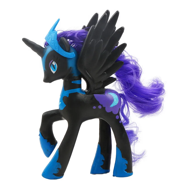 Hasbro My Cute lovely little ponies ПВХ фигурка модели игрушки куклы для девочек принцесса Рождественский подарок на день рождения игрушка - Цвет: black Princess14cm