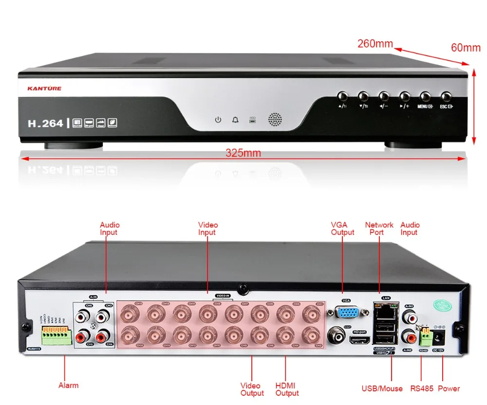 H.265 16CH 4MP CCTV DVR система 16 шт. IP66 металлическая безопасность в/наружная