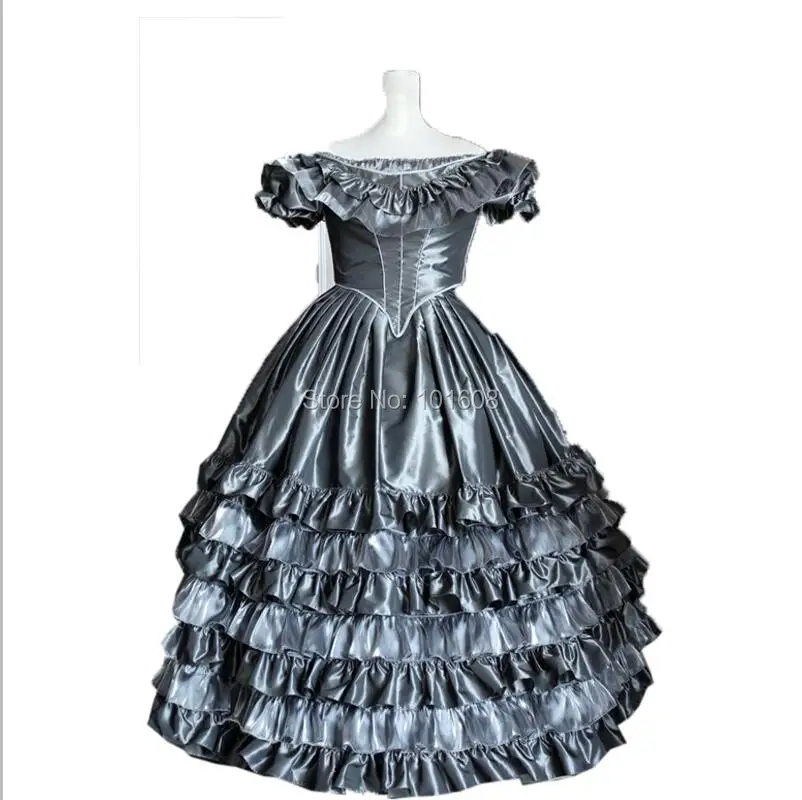 

Tailored! French Duchess Princess Civil war Theater Southern Belle DRESS Tartan Victorian Colonial dresses HL-270