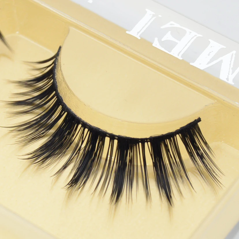 Сверхъестественные ресницы ручной работы накладные 3D полосы норки толстые