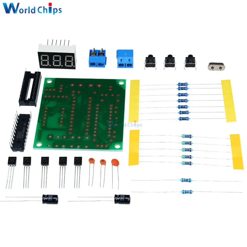DIY наборы AT89C2051 DS18B20 комплект цифровой контроллер температуры Светодиодная