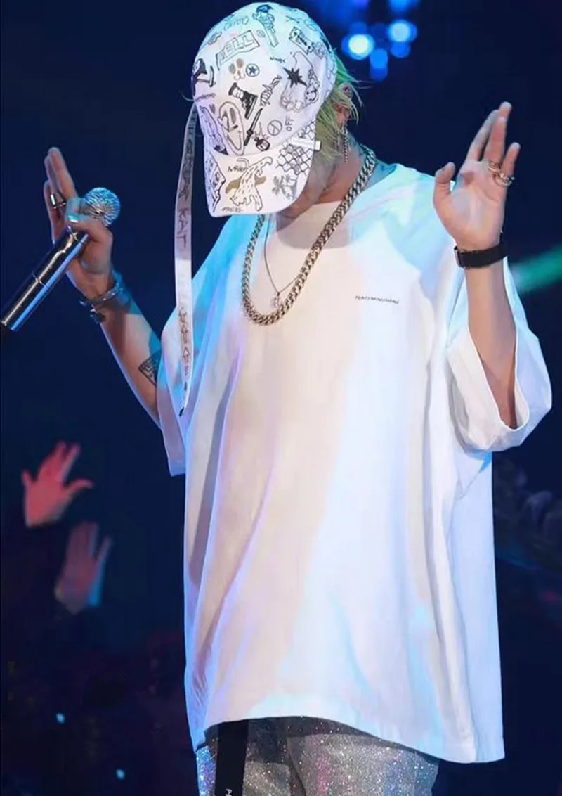 BIGBANG GD G-dragon Peaceminusone мужская футболка Летняя Хлопковая мужская футболка Топ хип-хоп унисекс футболка