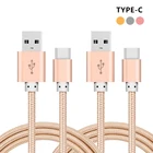 Нейлон USB-C зарядное устройство с кабелем для Sony Xperia L1 G3312 G3311 G3313 XA1 ультра G3221 G3121 USB 3,1 Type C кабель для синхронизации данных и зарядки