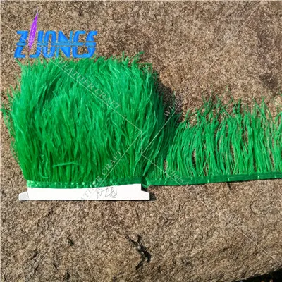 green 10 ярдов/партия 10-15 см черный натуральный Плюмаж из страусиного пера бахрома отделка ленты для юбки/платья/костюм украшения DIY - Цвет: green