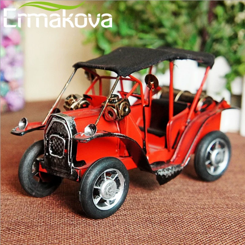 ERMAKOVA Ретро модель автомобиля фигурка Металл ручной работы Автомобильная
