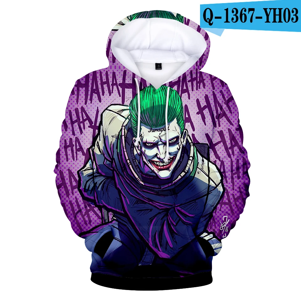 Синий Haha Joker, толстовка с 3D принтом, толстовки для мужчин и женщин, в стиле хип-хоп, забавная Осенняя уличная одежда, толстовки, Толстовка для пар, одежда - Цвет: Синий