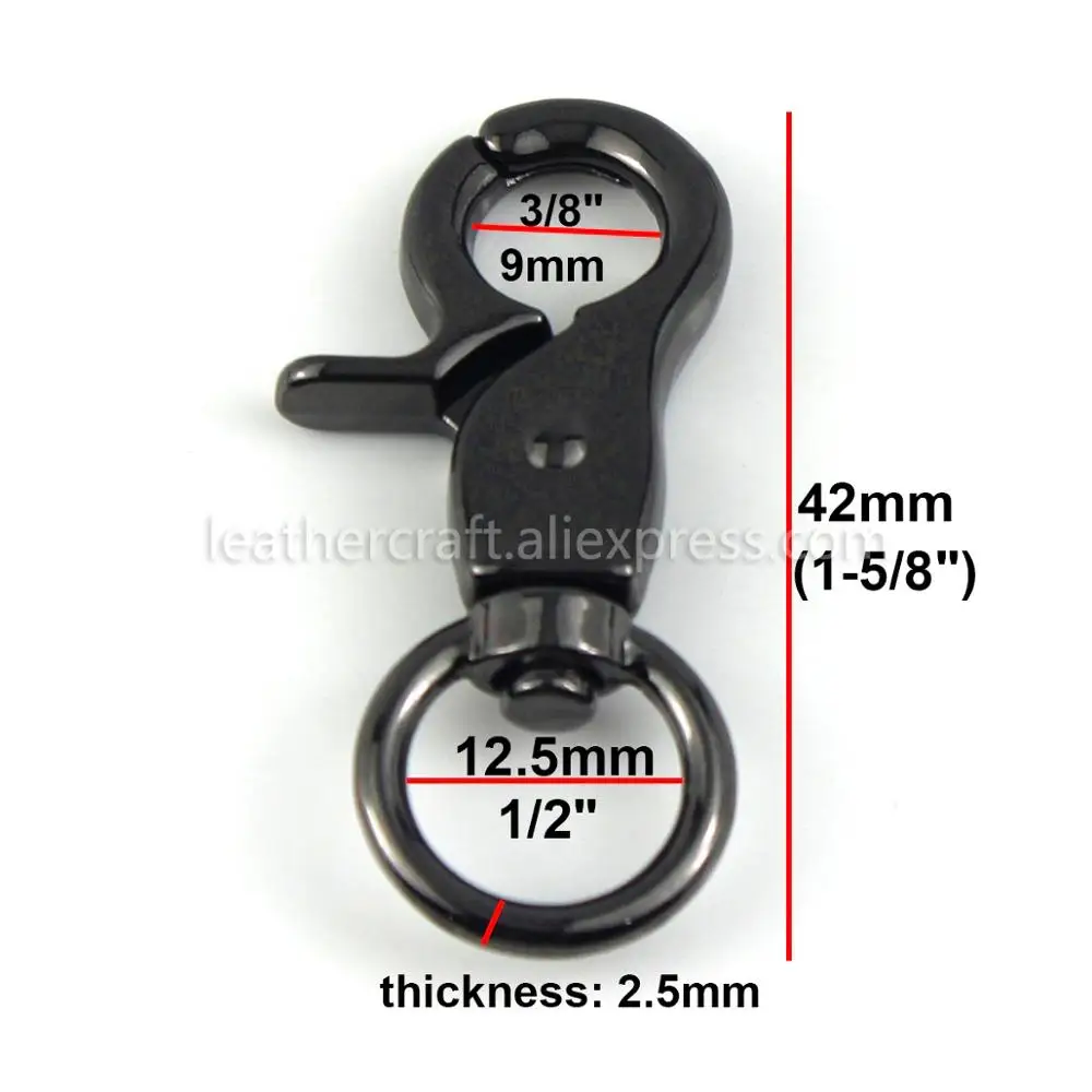 1 шт. прочные металлические застежки крючки пружинные зажимы карабины кожаные