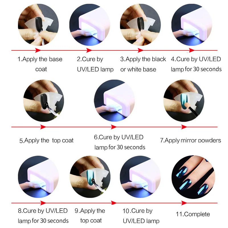 ROSALIND лак для ногтей раковина пудры зеркальный пигмент пыль Маникюр Сделай Сам 9