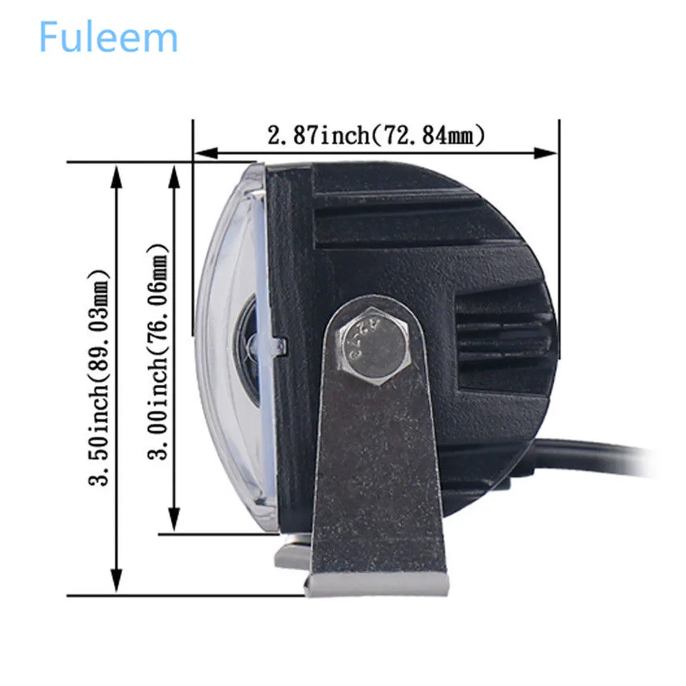Водонепроницаемые светодиодные фары дальнего света Fuleem 2 шт. 5 дюймов 24 Вт 6500K 12 В |