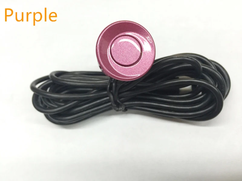 purple 11 цветов, 12 В, 4 датчика s, 22 мм, автомобильный парковочный датчик, запасной радар, ЖК-дисплей, звуковой сигнал, автомобильный детектор, система для всех автомобилей - Название цвета: purple