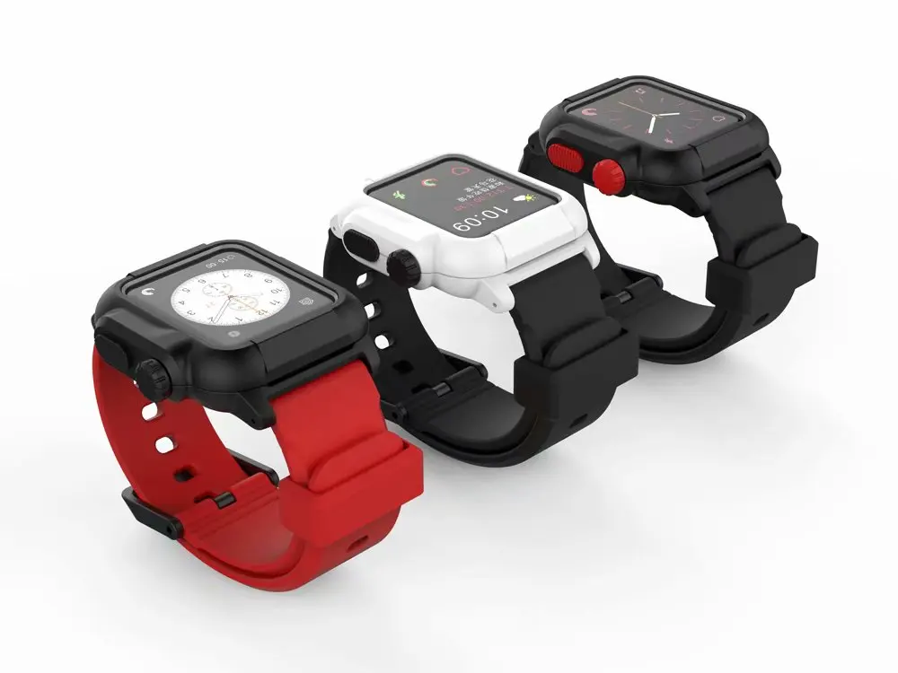 Водонепроницаемый корпус ремешки для часов Apple Watch Series 2/3 42 мм Плавание Серфинг силиконовые водонепроницаемые часы ремешок