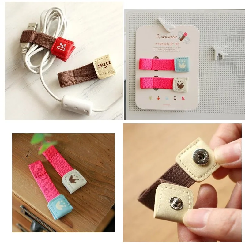 2 шт./компл. милый смайлик кортекс кабель для намотки наушников протектор USB