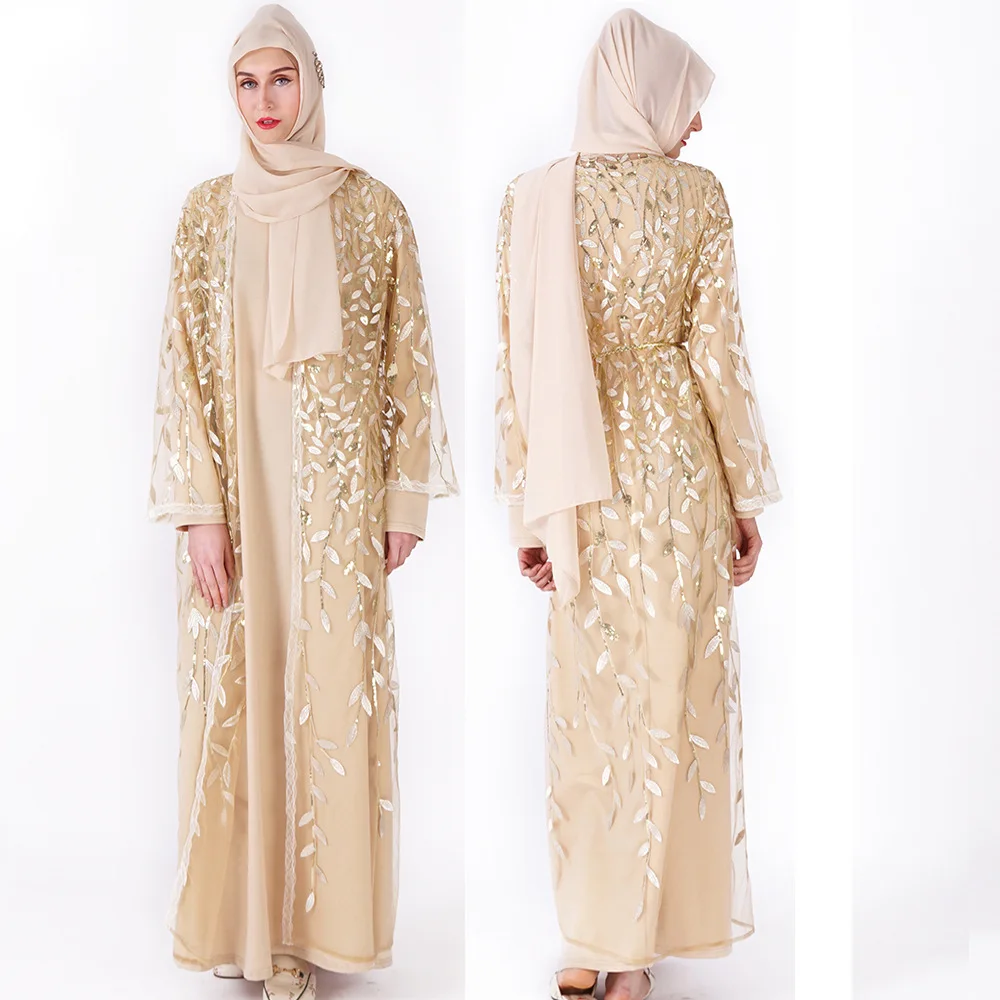 Дубай мусульманская абайя для женщин кардиган кафтан турецкая исламская одежда - Фото №1