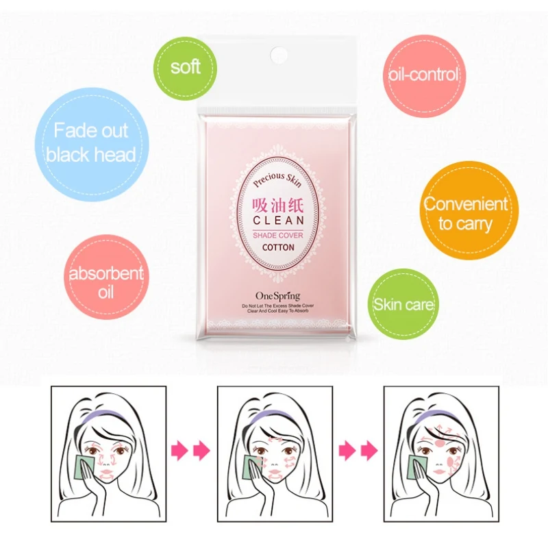 100 шт./кор. свежей и чистой маслопоглощающая Бумага Clear освежающее масло