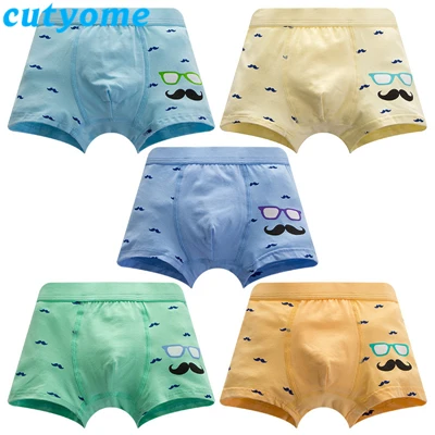 Random Color Cutyome/1 предмет, нижнее белье для мальчиков трусы-боксеры для малышей, детские трусики-стринги, трусы для подростков, детское нижнее белье, трусики одежда для мальчиков возрастом от 2 до 10 лет - Цвет: Random Color