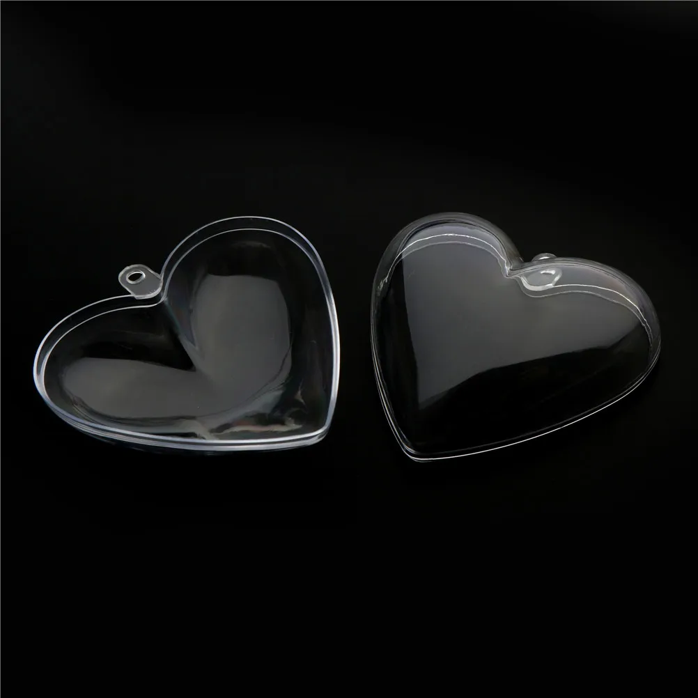 1 шт. прозрачная пластиковая коробка для конфет в форме сердца рождественской