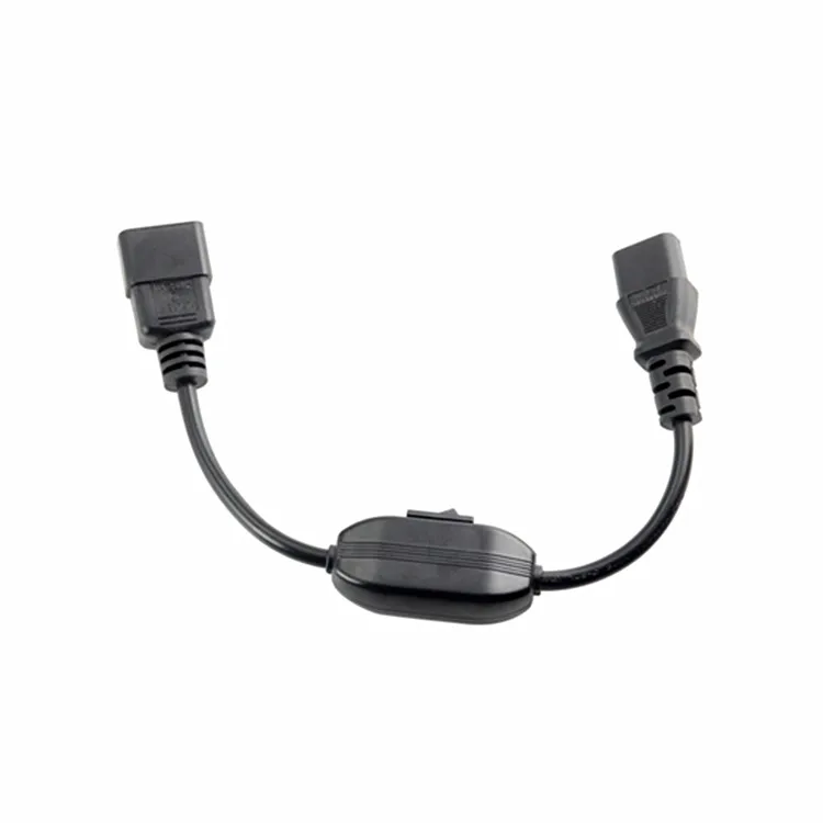 C14 C13 удлинитель IEC 320 Female to Male with10A ВКЛ./ВЫКЛ. Кабель адаптера питания Fr PDU UPS 1 шт.|power