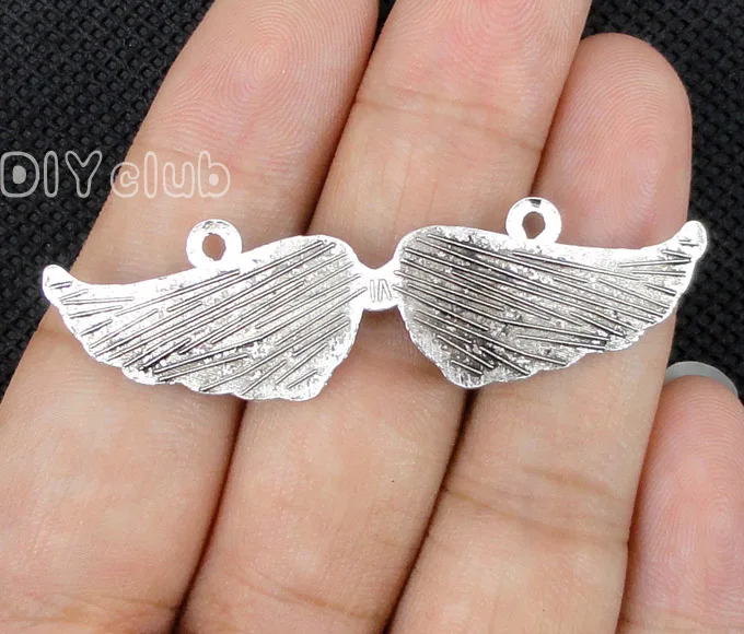 8pcs-Antique Tibetan Silver Large Angel Wing Connector Charms Jewelry Making 57x16mm | Украшения и аксессуары