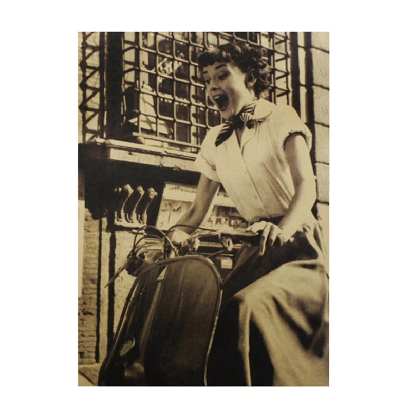 Винтажный постер Одри Хепберн украшение настенные наклейки ретро крафт бумага