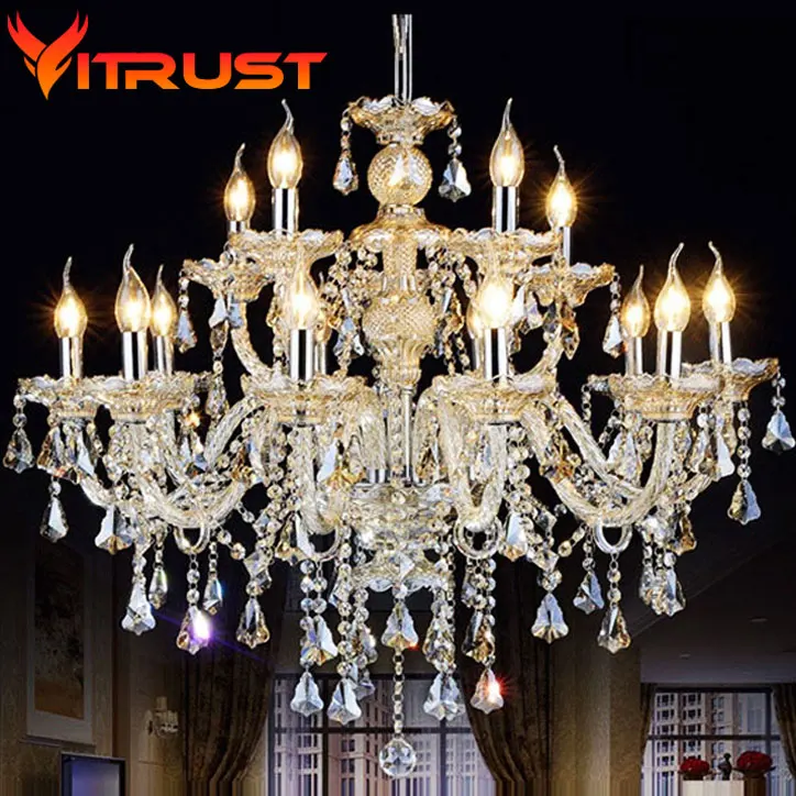 

led crystal chandeliers lighting luxury gold dining room crystal chandelier lustre candelabro lustre de cristal teto