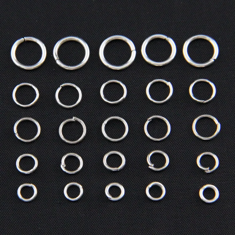 

Wholesale 5/6/7/8/10/12/14/16mm Metal DIY Jewelry Findings Open Single Loops Jump Rings & Split Ring Jewelry Making Accessories