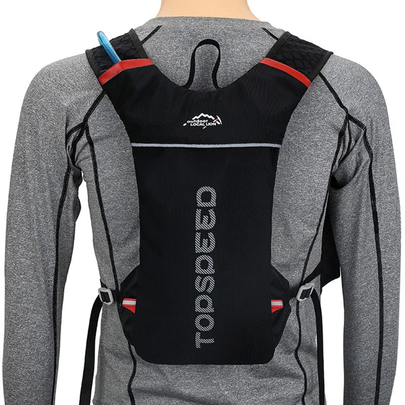 Сумка для бега с изображением местного льва, велосипедный рюкзак, велосипедная Сумка для бега, рюкзак, гидратация, мужские спортивные сумки, светильник, водонепроницаемая сумка для езды на велосипеде - Цвет: Черный цвет