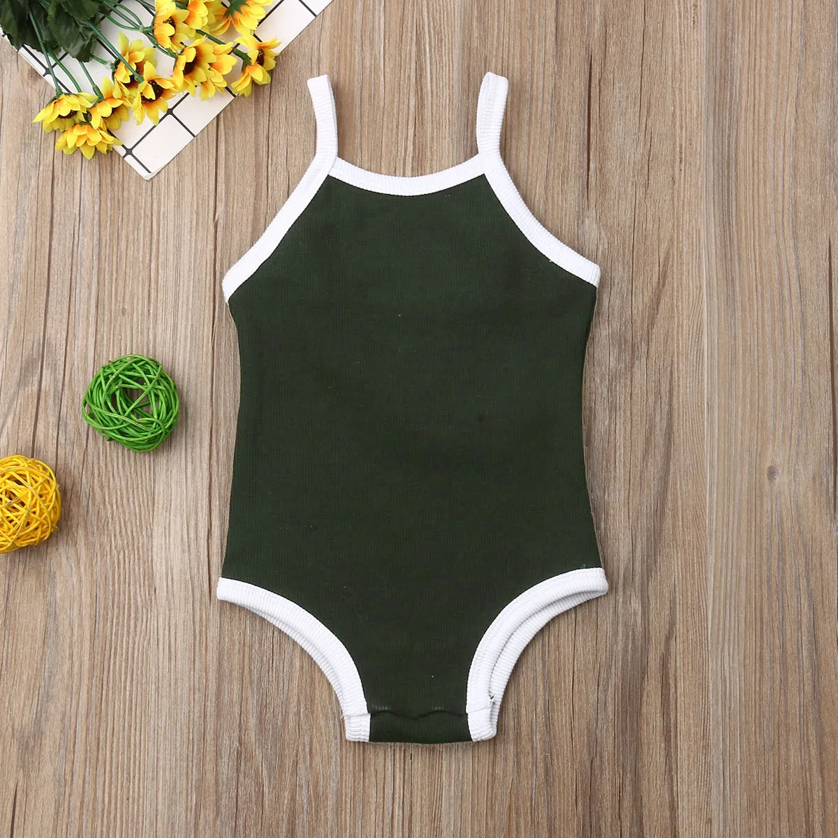 Pudcoco/летнее боди для маленьких девочек Комбинезоны без рукавов Однотонная