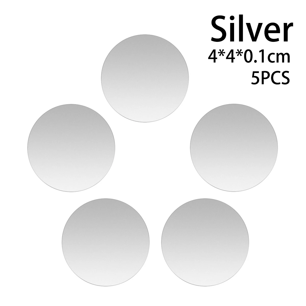 Car Magnetic Bracket Metal Plate Car Disk Magnet Plate Ultra-Thin Sticker Magnetic Phone Bracket GPS Universal Accessories - Цвет: Silver Round 5pieces