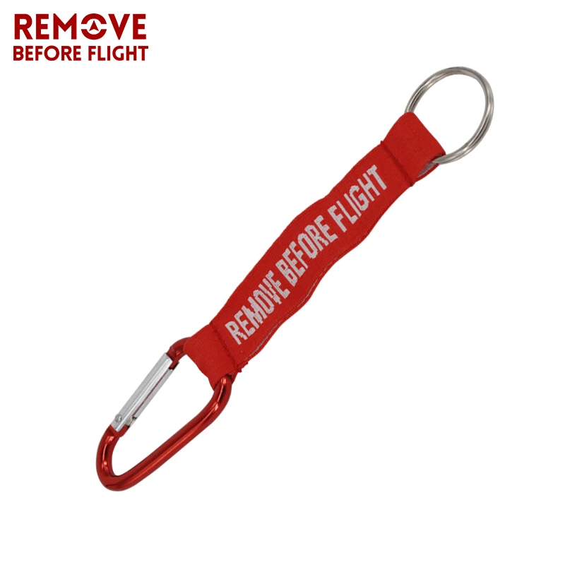 Брелок для ключей Chaveiro с вышивкой перед полетом кольцом красного цвета