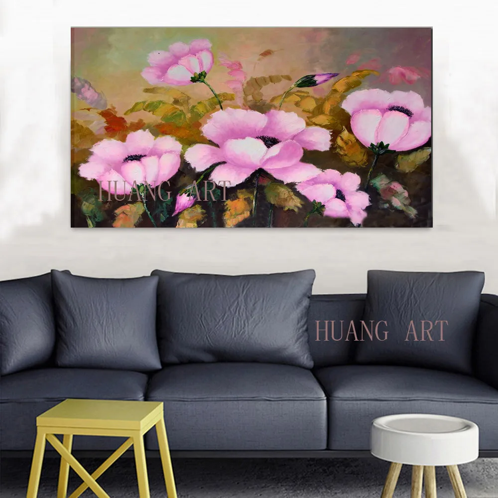 Современный нож с ручной росписью картина маслом на растениях украшение для