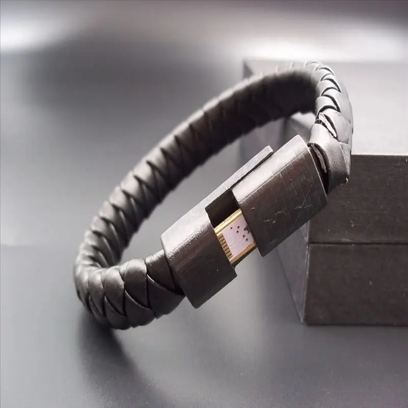 Плетеный браслет Micro data женский Новый кожаный шнур плетеный wire|braided bracelet|rope braided