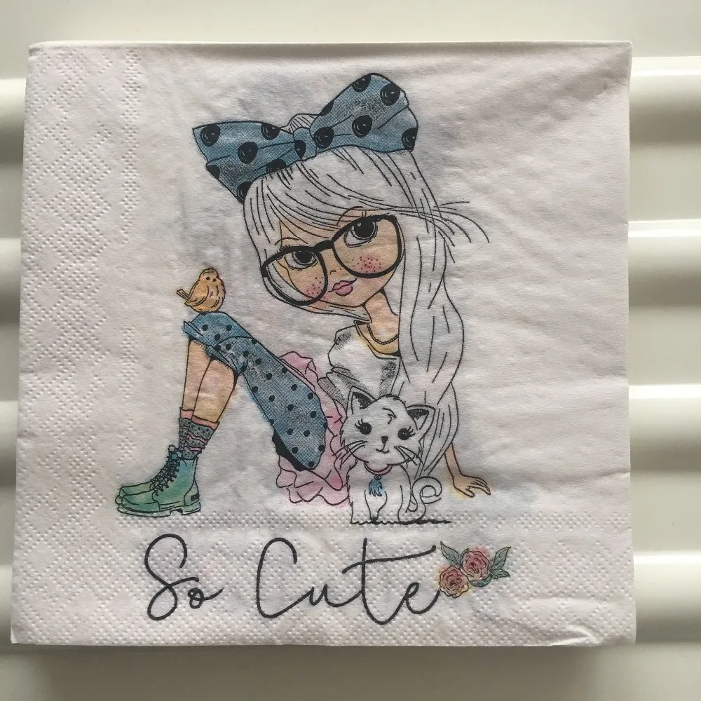 Декоративные салфетки для свадьбы дня рождения бумажные Элегантные розовый