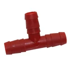 Соединитель для водяного шланга 9 мм, 50 шт., красный пластиковый тройник, фитинг для орошения, садовый водопроводный шланг, разветвители для сантехнических шлангов