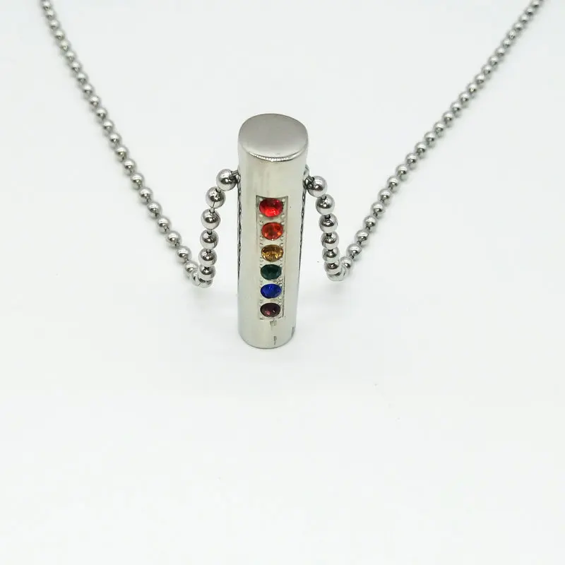 2018 Fashion Rainbow Cylinder Crystal LGBT Stainless Steel Necklace For Woman Men Gay Pride gift for Forever Love Pendant | Украшения и