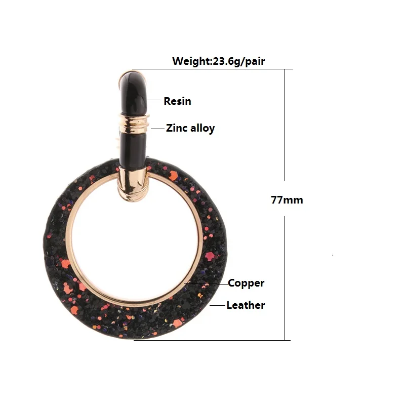 NeeFuWoFu обруч кольцо и серьги-клипсы полимерная Серьга для женщин кожаный ремешок